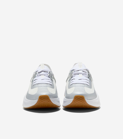 W36275:SILVER METALLIC LTHR / WHITE