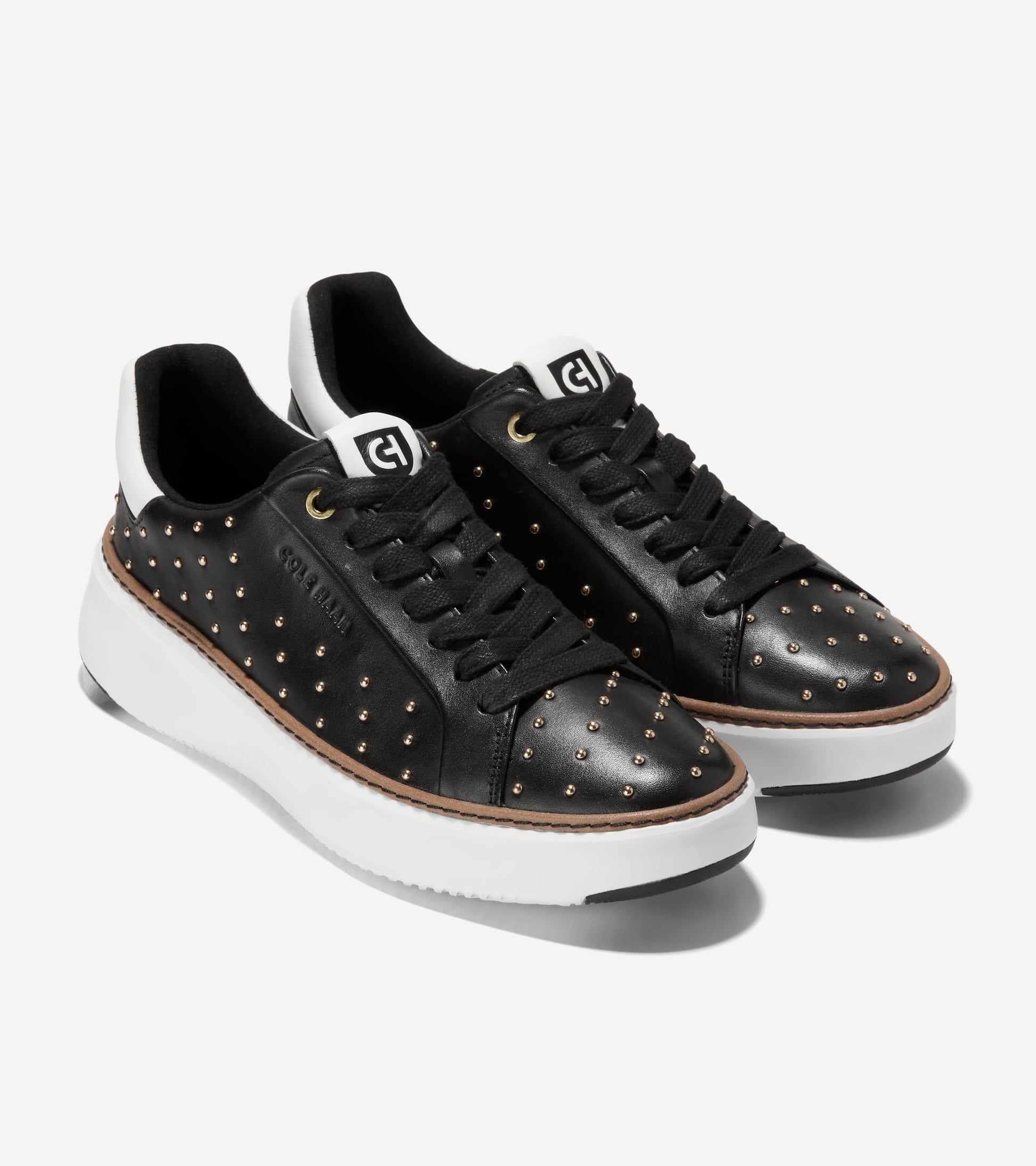 W34193:BLACK LTR/GOLD STUDS