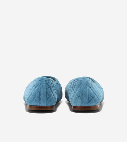 W36639:PROVINCIAL BLUE QUILTED SUEDE