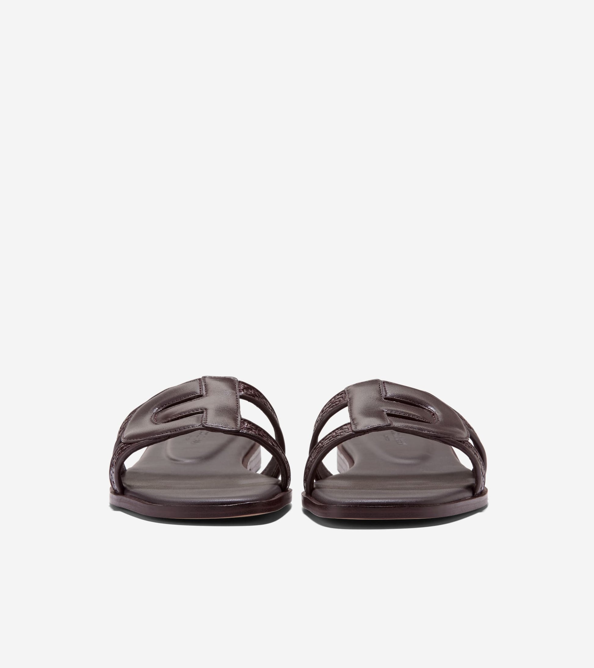 W36688:DK BROWN RAFFIA / CH DK CHOCOLATE LTHR