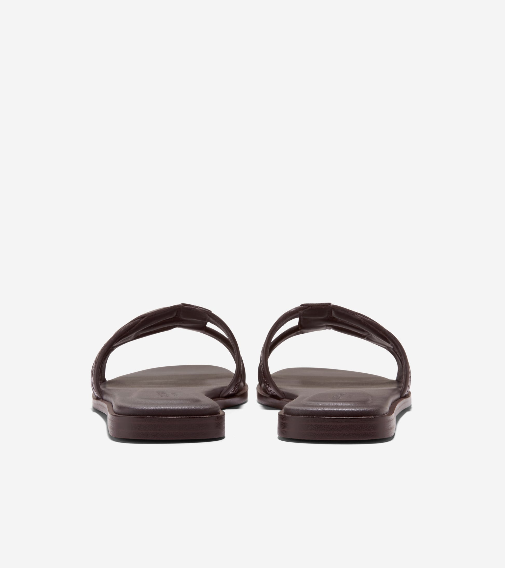 W36688:DK BROWN RAFFIA / CH DK CHOCOLATE LTHR