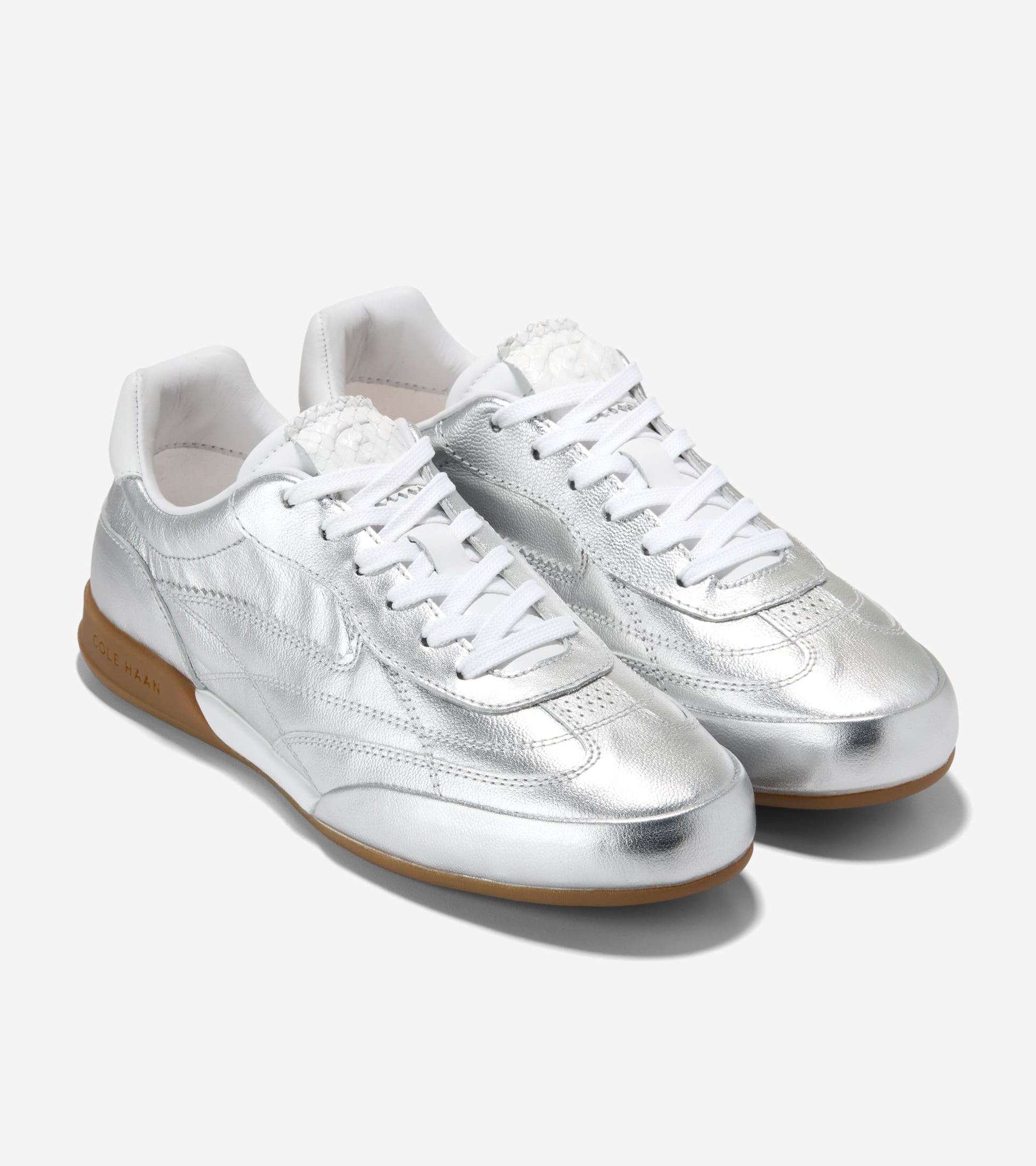 W36555:SILVER LTHR / WHITE LTHR
