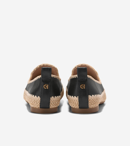 W34991:BLACK LTHR/NATURAL RAFFIA