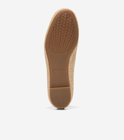 W34589:CH TUSCAN SAND SUEDE / NATURAL RAFFIA