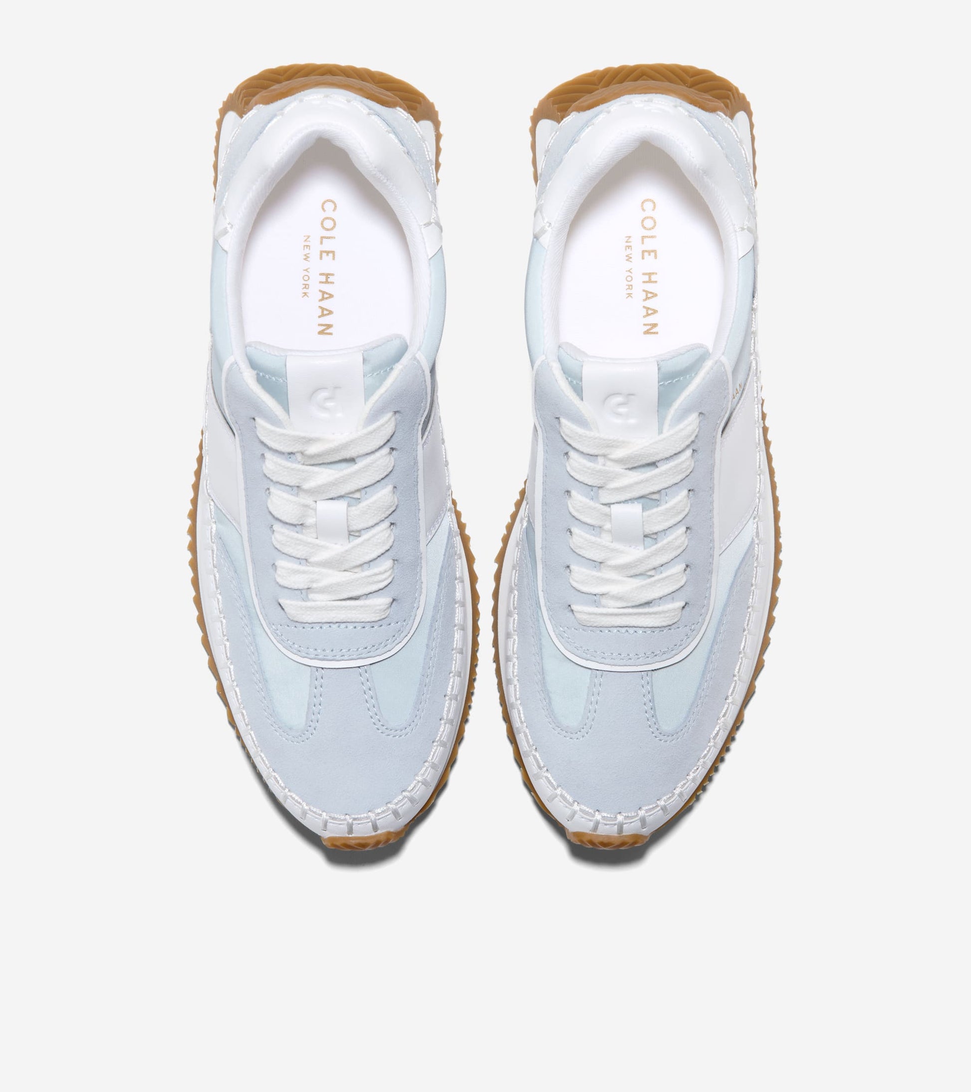 W36786:BALLAD BLUE NYLON/SDE / WHITE LTHR