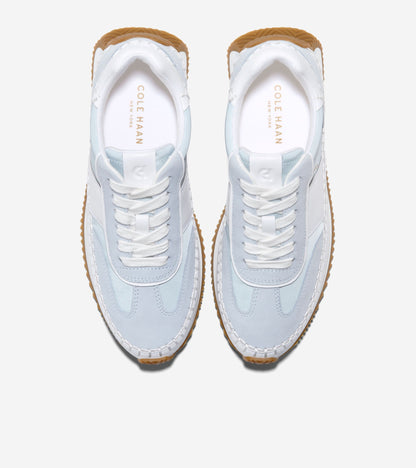 W36786:BALLAD BLUE NYLON/SDE / WHITE LTHR