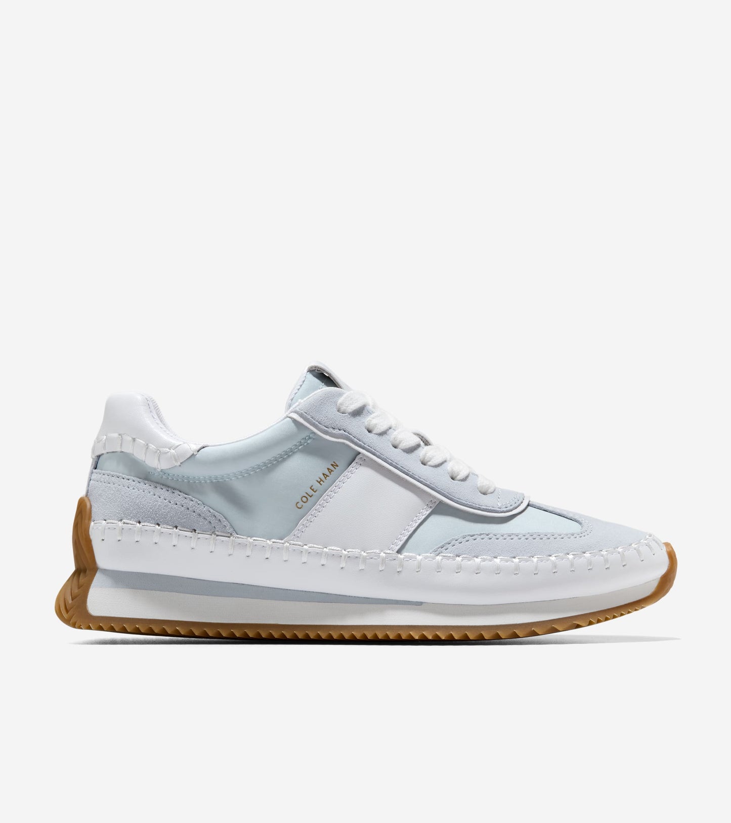 W36786:BALLAD BLUE NYLON/SDE / WHITE LTHR