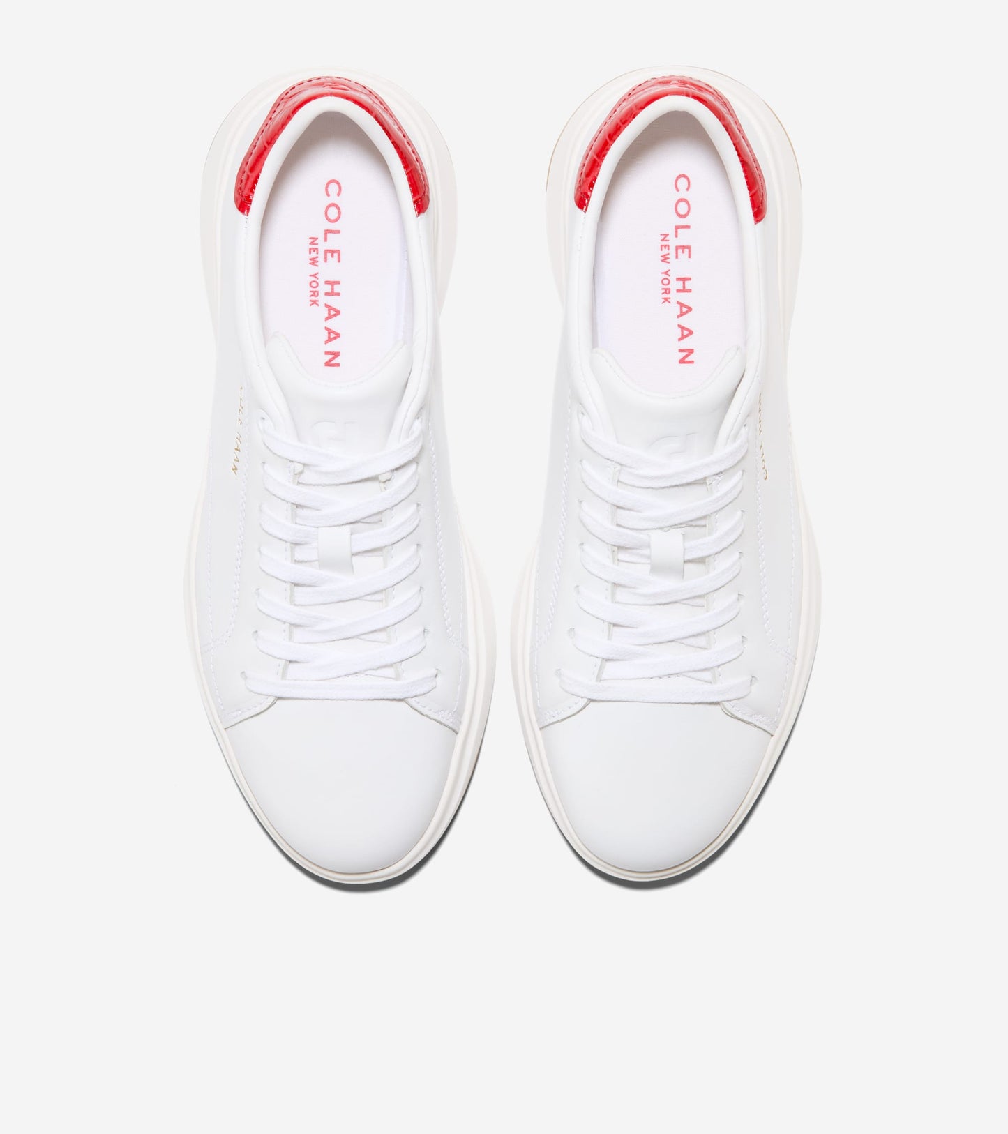 W35503:WHITE LTHR/SALSA CROC PRINT LTHR