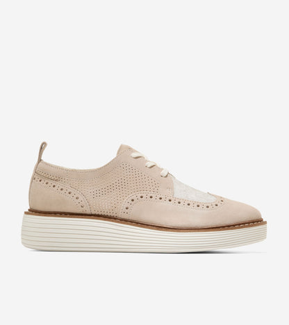 W34813:CH LT SESAME SUEDE/NATURAL WOOL/IVORY