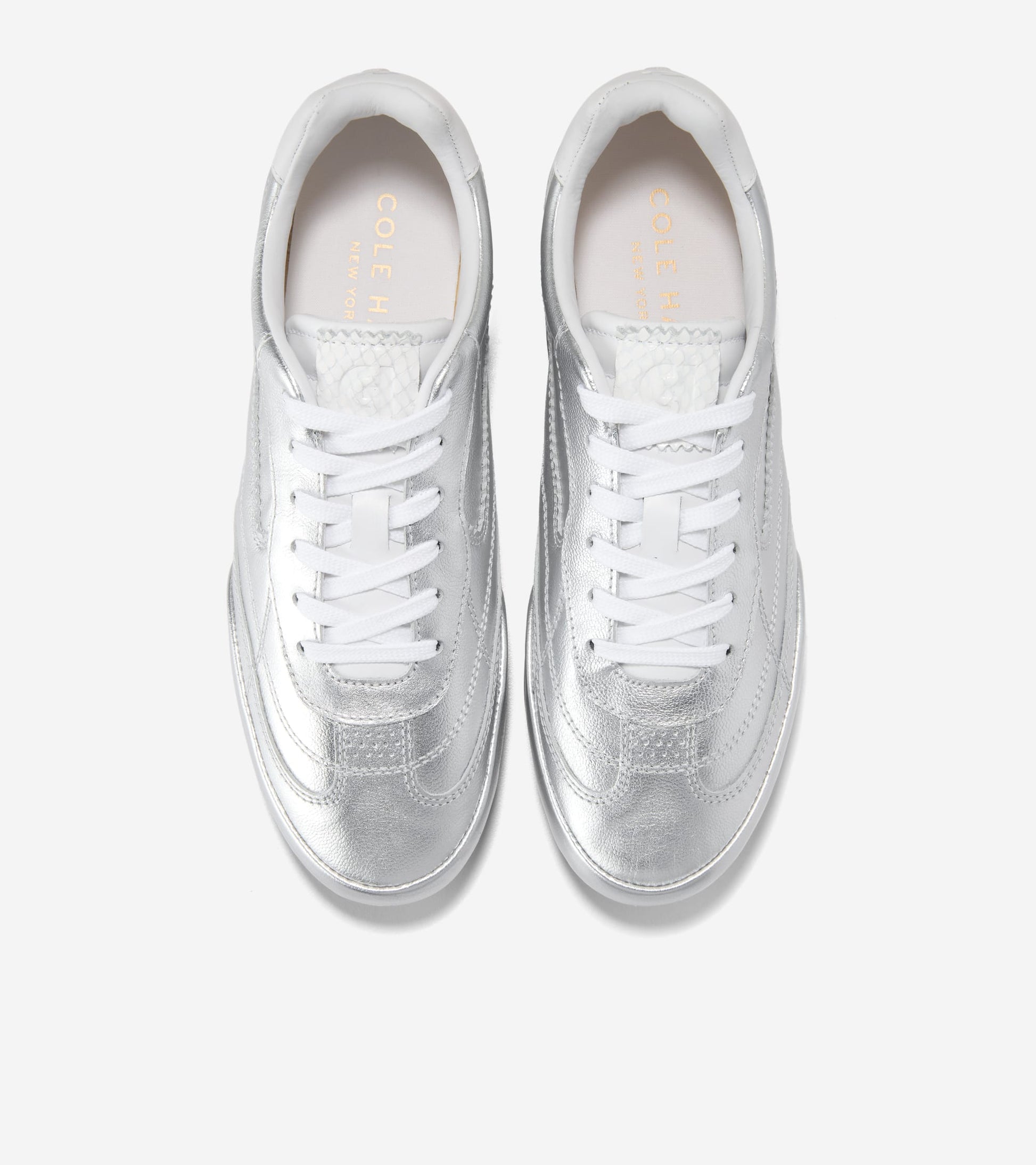 W36555:SILVER LTHR / WHITE LTHR