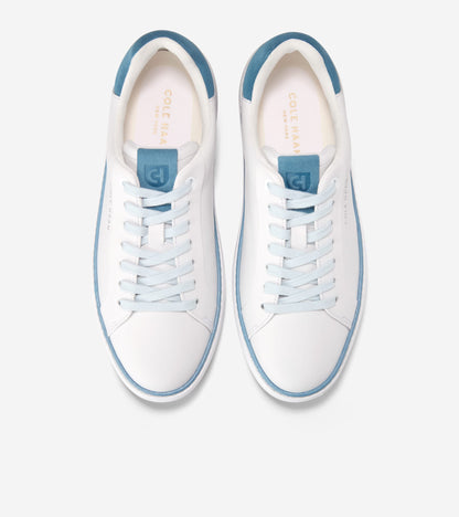 W37810:WHITE LTHR / PROVINCIAL BLUE SDE