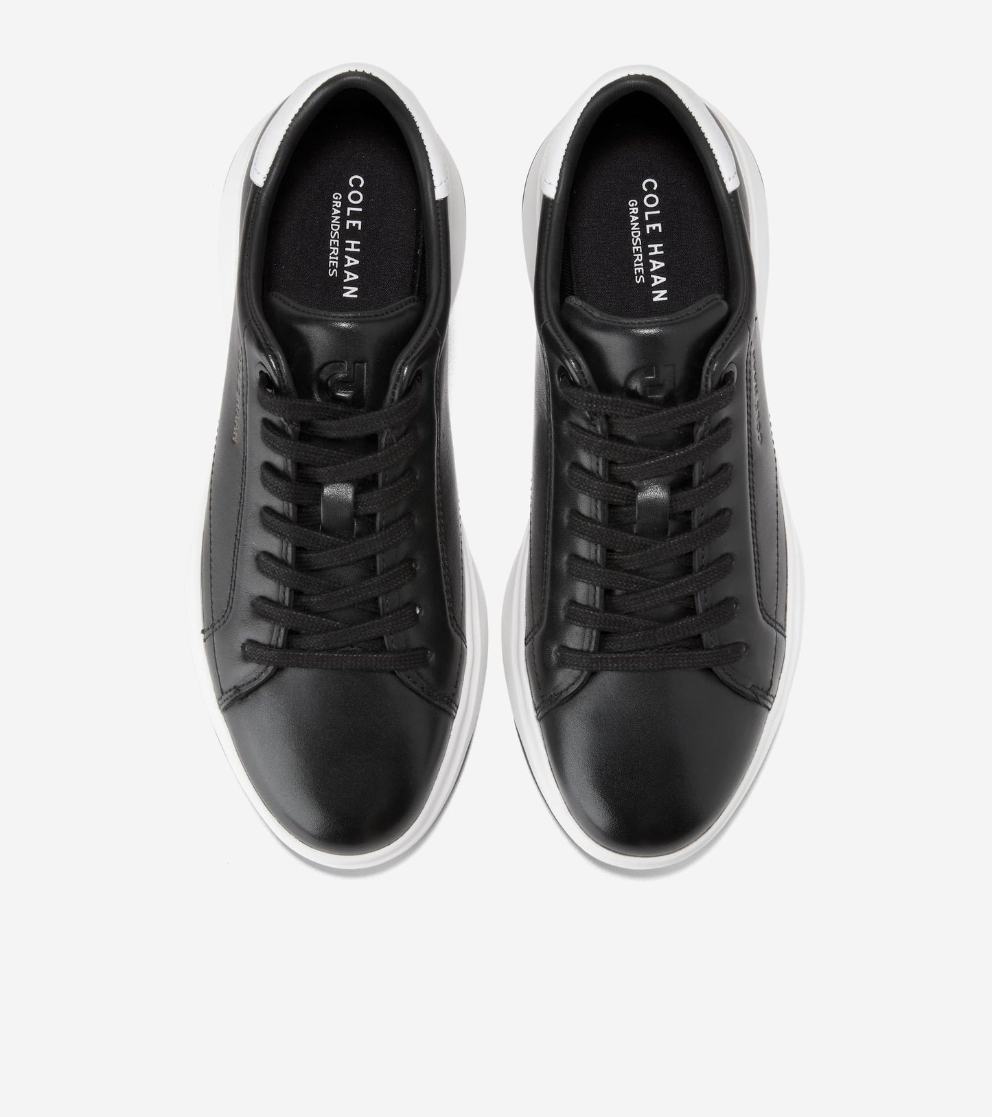 W35499:BLACK/WHITE LEATHER